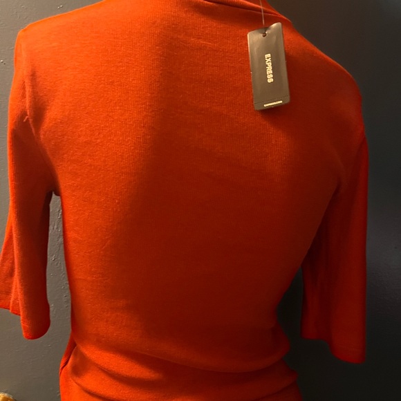 Express Orange/brick Women's fitted Top - Picture 8 of 11